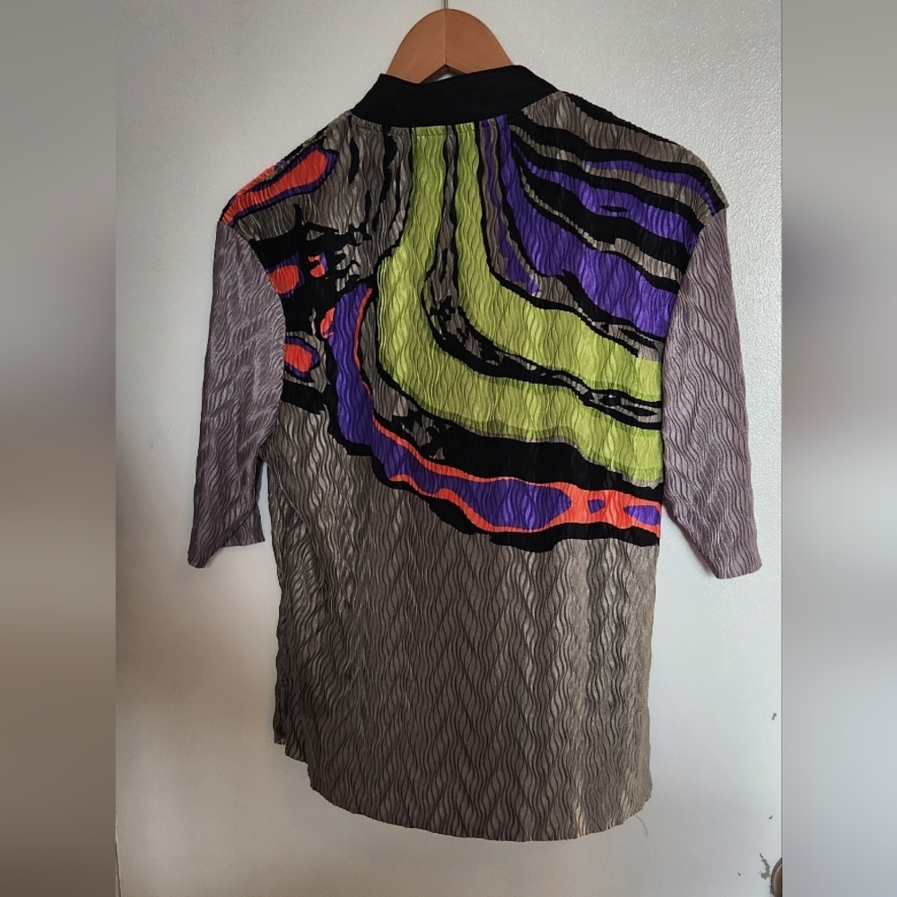 Jamie Sadock Vibrant Multicolor Textured Golf Top - Picture 5 of 5